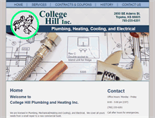 Tablet Screenshot of collegehillplumbing.com